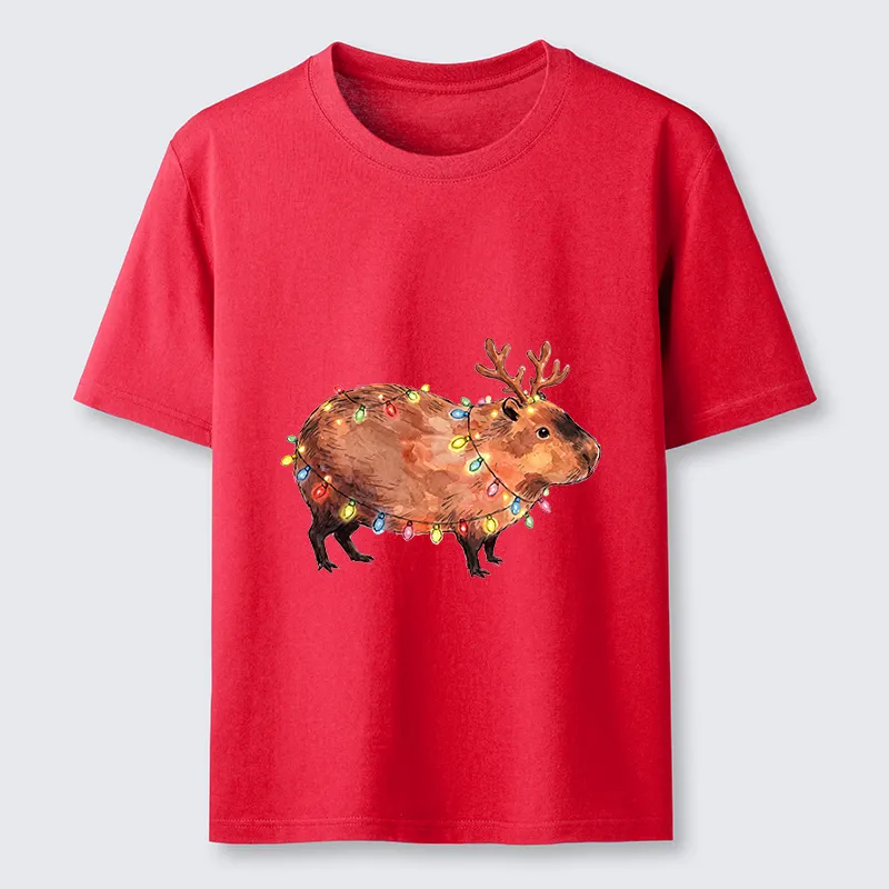 Tokyo-Tiger Christmas Capybara Glow Classic T-Shirt