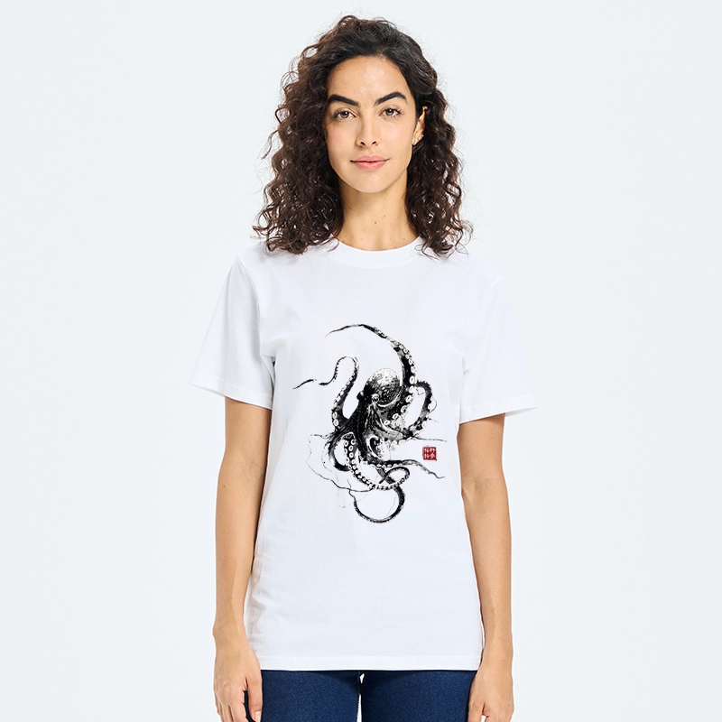 Tokyo-Tiger Traditional Japanese Octopus Painting Classic T-Shirt