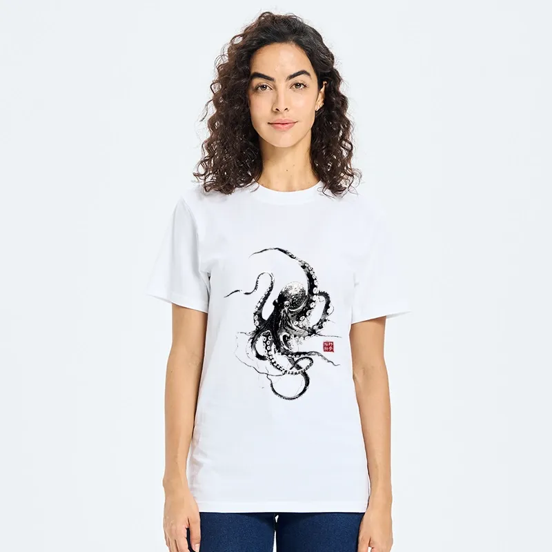 Tokyo-Tiger Traditional Japanese Octopus Painting Classic T-Shirt
