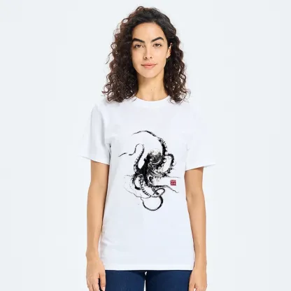 Tokyo-Tiger Traditional Japanese Octopus Painting Classic T-Shirt