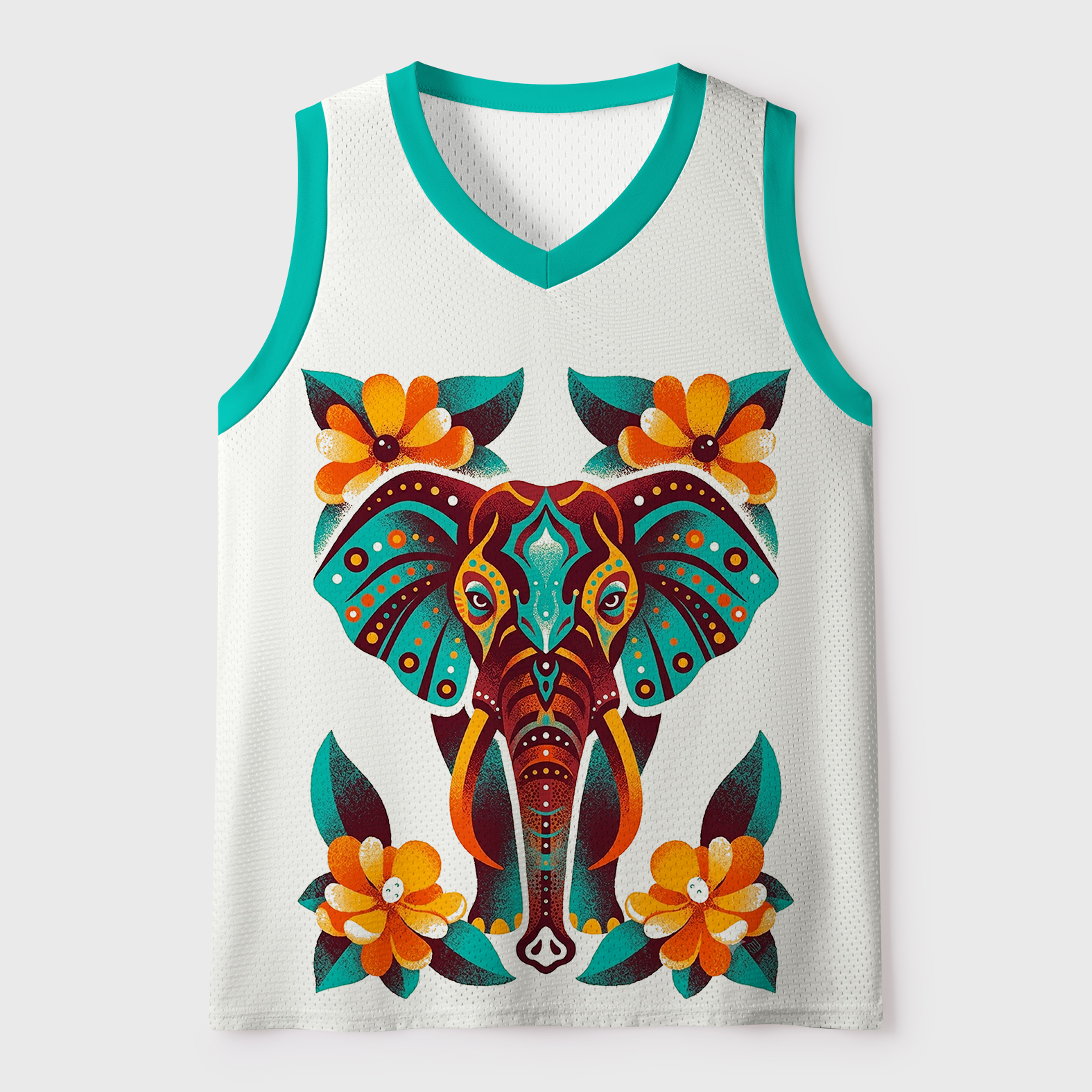 Tokyo-Tiger Leader Elephant Of The Jungle Mesh Tank Top