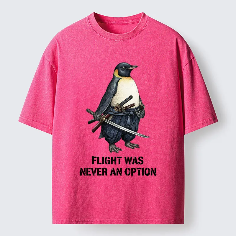 Tokyo-Tiger Funny Warrior Penguin With Sword Meme Washed T-Shirt