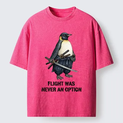 Tokyo-Tiger Funny Warrior Penguin With Sword Meme Washed T-Shirt