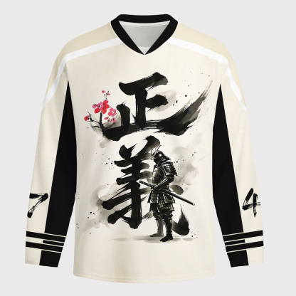 Tokyo-Tiger Justice Kanji Long-Sleeve Hockey Jersey