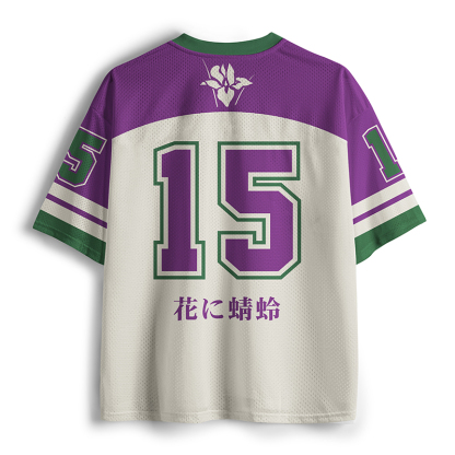 Tokyo-Tiger Dragonfly Among Irises Mesh Jersey