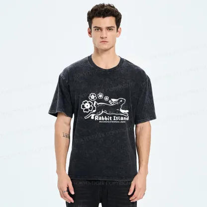Tokyo-Tiger Rabbit Island Washed T-Shirt