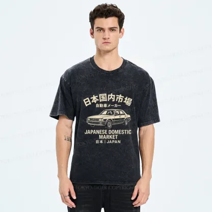 Tokyo-Tiger Japanese Automotive Market Washed T-Shirt