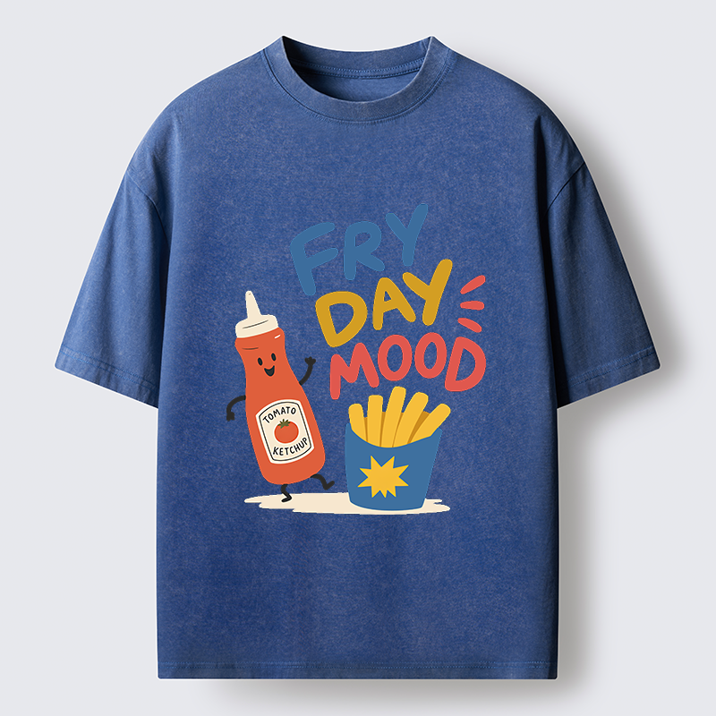 Tokyo-Tiger Fry Day Ketchup Mood Washed T-Shirt