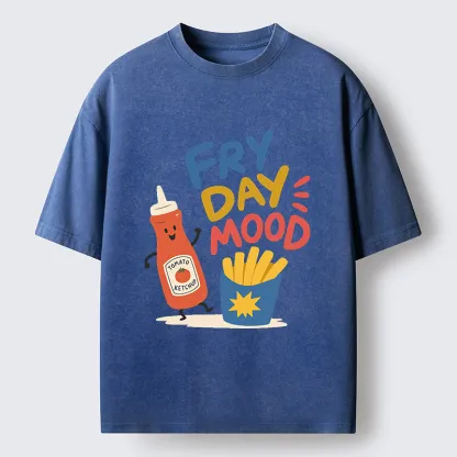 Tokyo-Tiger Fry Day Ketchup Mood Washed T-Shirt