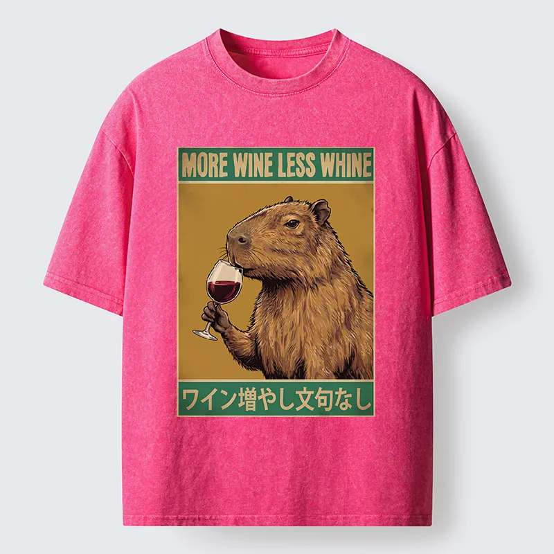 Tokyo-Tiger Capybara Wine Time Washed T-Shirt