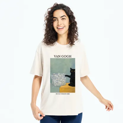 Tokyo-Tiger Cat Spilled The Ice Washed T-Shirt