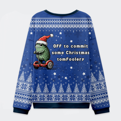 Tokyo-Tiger Christmas Tomfoolery Christmas Ugly Sweatshirt