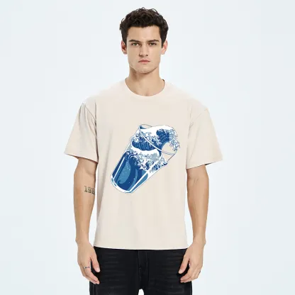 Tokyo-Tiger Waves In The Cup Washed T-Shirt