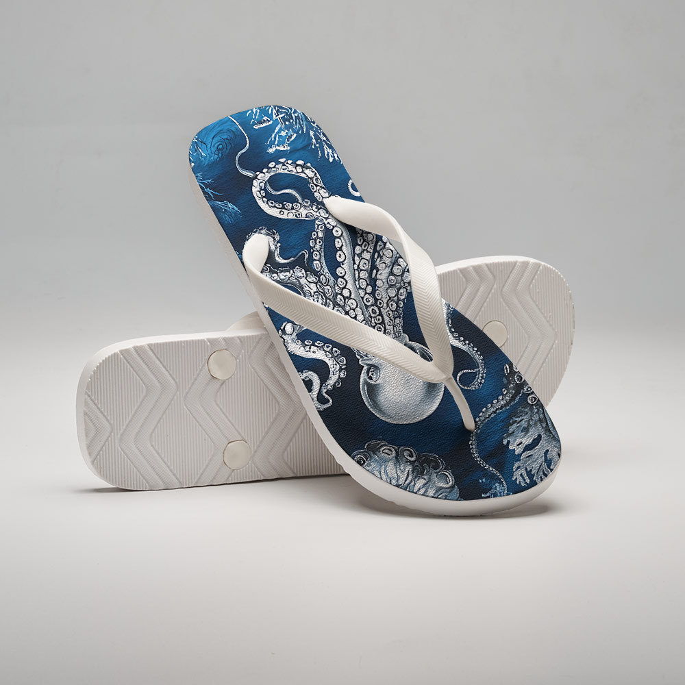 Tokyo-Tiger Deep Sea Octopus Flip Flops