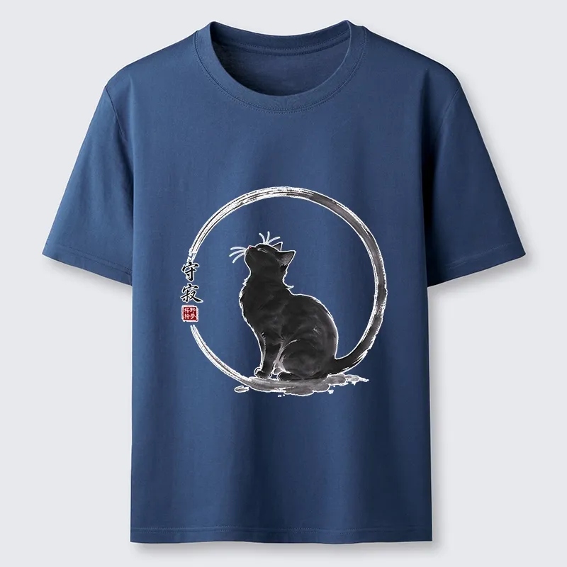 Tokyo-Tiger Traditional Zen Ink Cat Classic T-Shirt