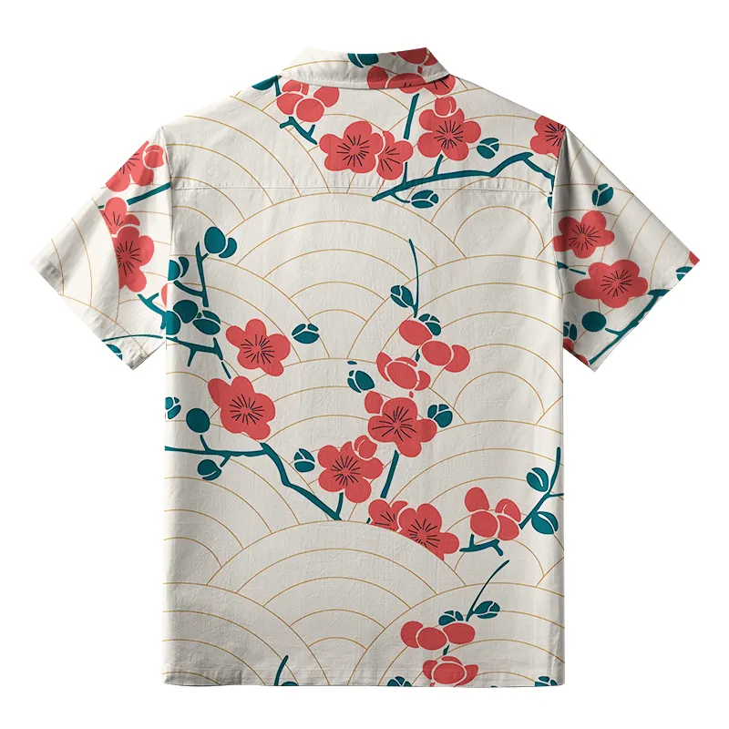 Tokyo-Tiger Blossom Wave Button-up Shirt