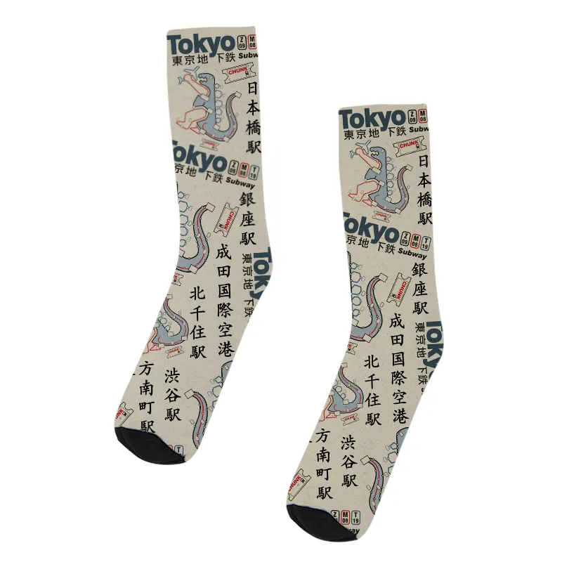 Tokyo-Tiger Funny Tokyo Subway Map Socks