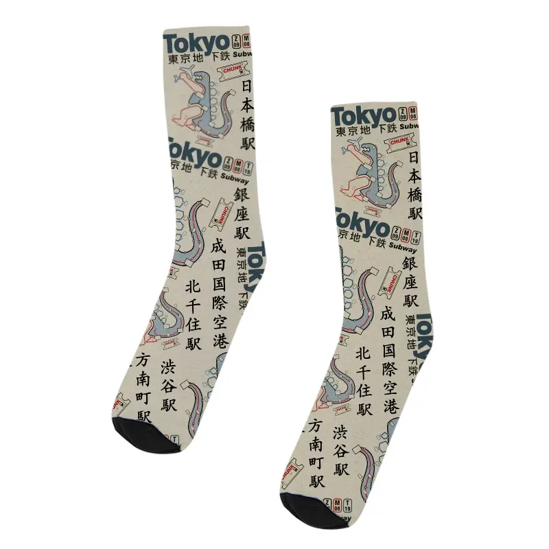 Tokyo-Tiger Funny Tokyo Subway Map Socks