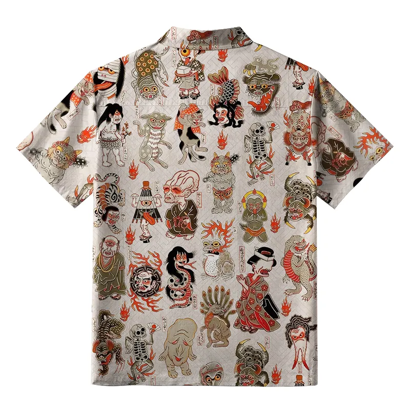 Tokyo-Tiger Hyakki Yagyō Aloha Hawaiian Shirt