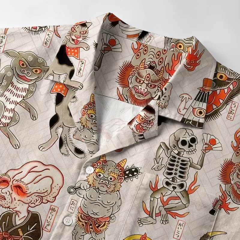 Tokyo-Tiger Hyakki Yagyō Aloha Hawaiian Shirt