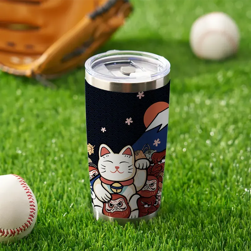 Tokyo-Tiger Fuji Lucky Cat 20oz Tumbler