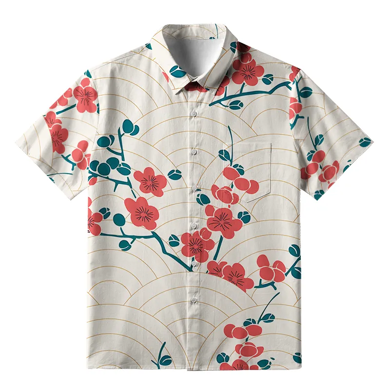 Tokyo-Tiger Blossom Wave Button-up Shirt Sale