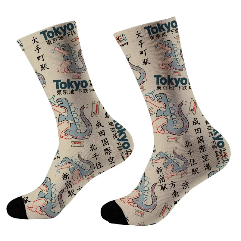 Tokyo-Tiger Funny Tokyo Subway Map Socks Sale