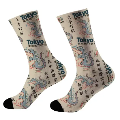 Tokyo-Tiger Funny Tokyo Subway Map Socks