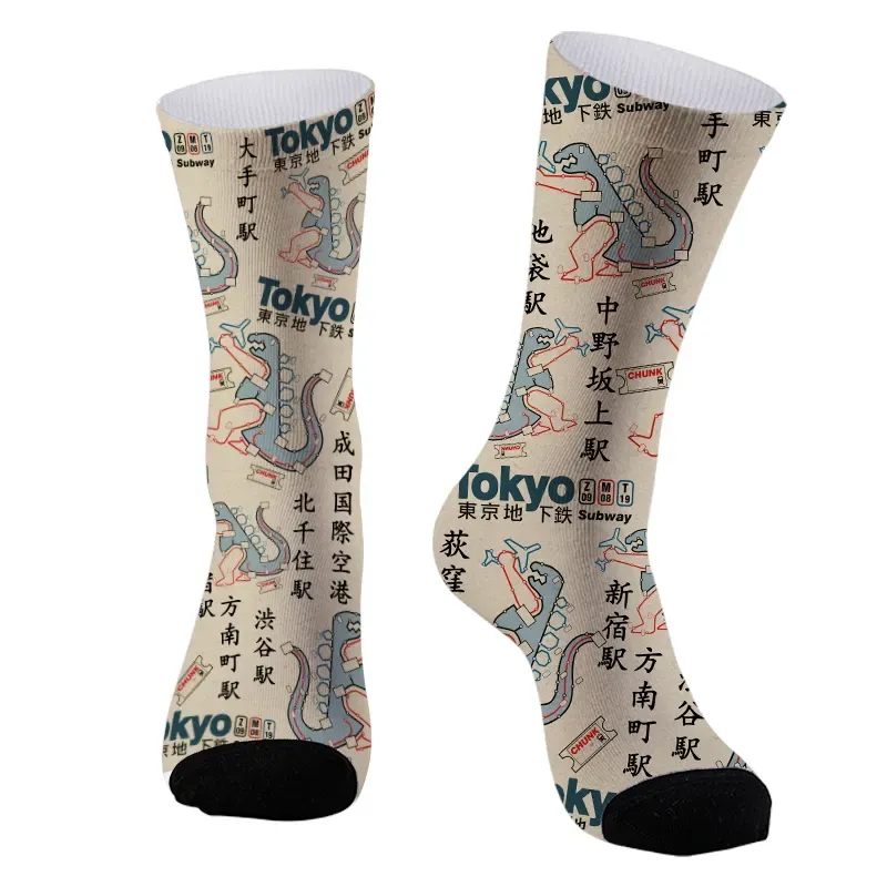 Tokyo-Tiger Funny Tokyo Subway Map Socks
