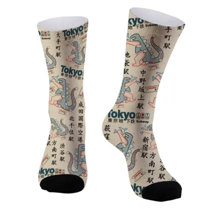 Tokyo-Tiger Funny Tokyo Subway Map Socks