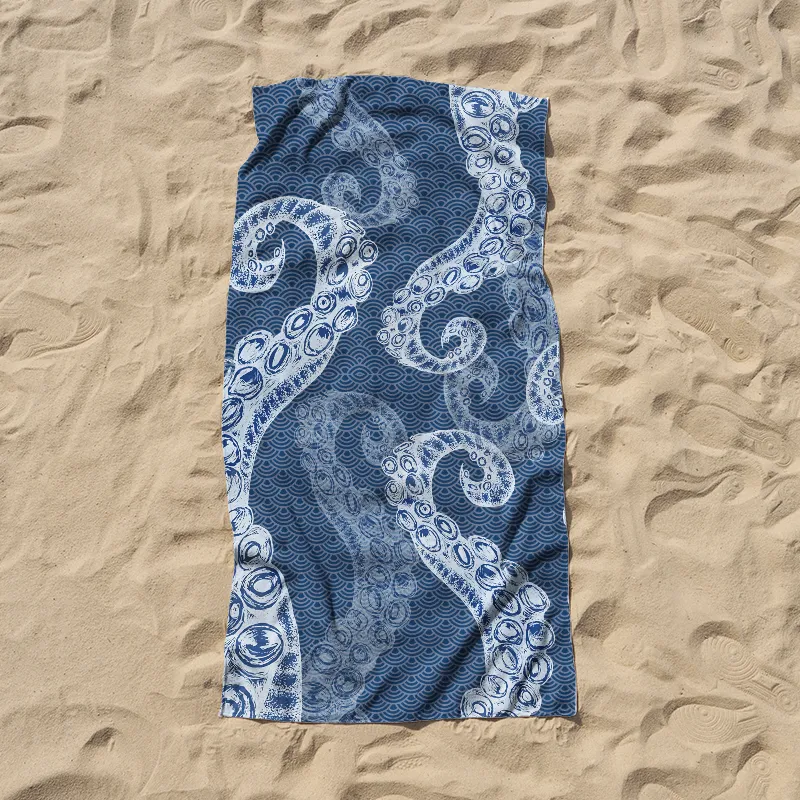 Tokyo-Tiger Octopus Tentacles Japanese Beach Towel Sale