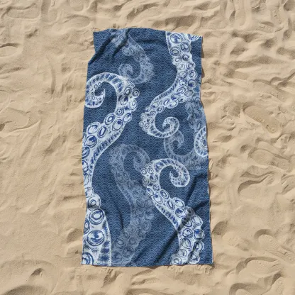 Tokyo-Tiger Octopus Tentacles Japanese Beach Towel