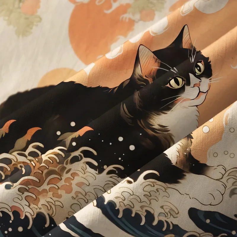 Tokyo-Tiger Surfing Japanese Cat Aloha Hawaiian Shirt