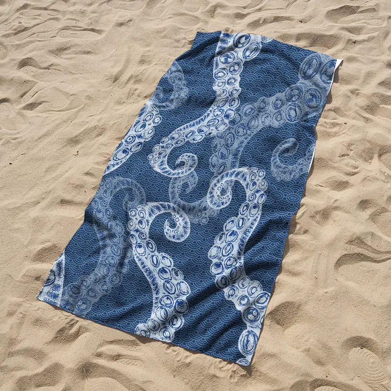 Tokyo-Tiger Octopus Tentacles Japanese Beach Towel