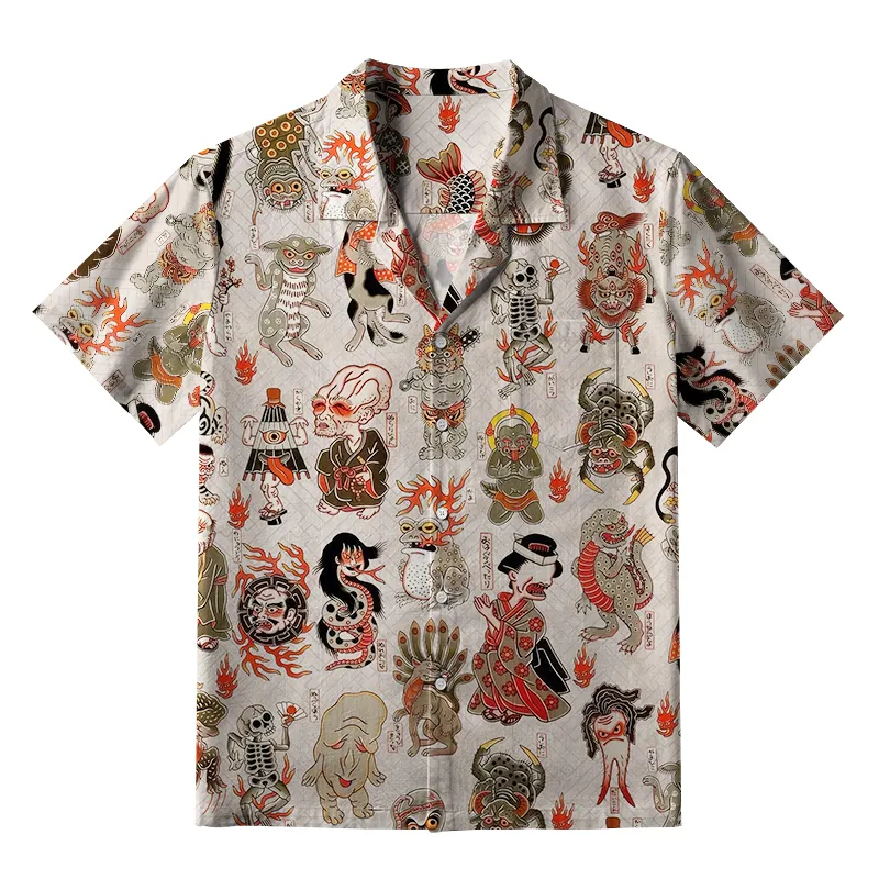 Tokyo-Tiger Hyakki Yagyō Aloha Hawaiian Shirt