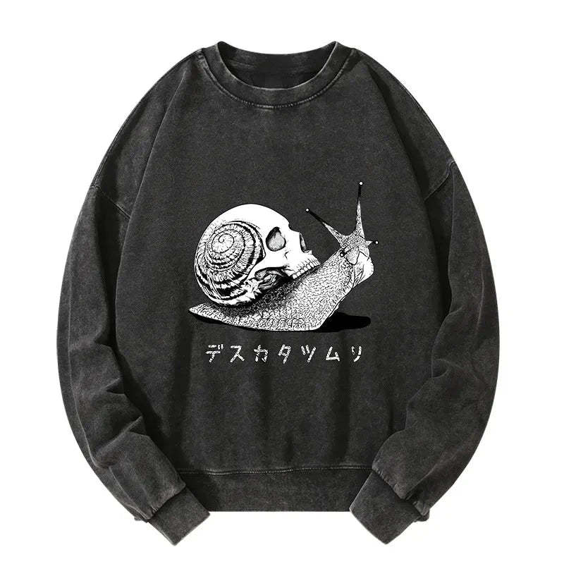 Tokyo-Tiger Death Snail Manga Washed Sweatshirt Sale