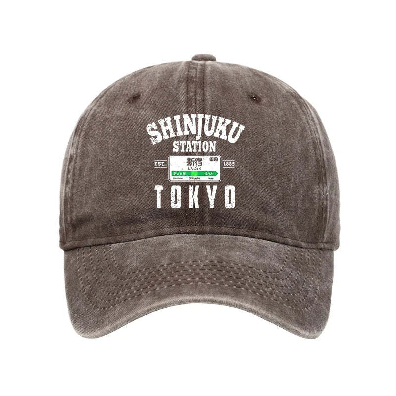 Tokyo-Tiger Shinjuku Station Yamanote Line Washed Cap