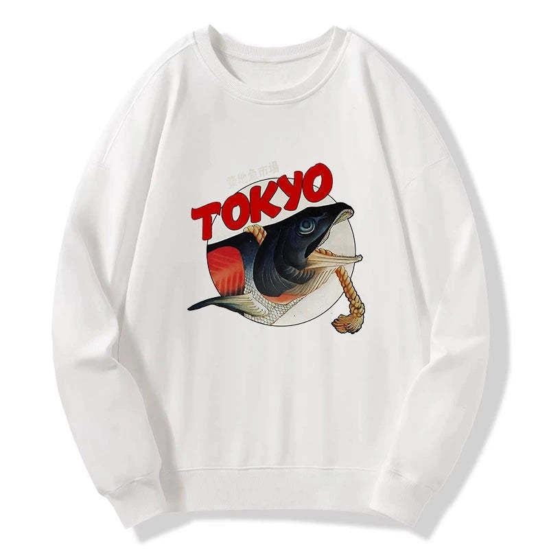 Tokyo-Tiger Vintage Japanese Tsukiji Fish Market Sweatshirt Sale