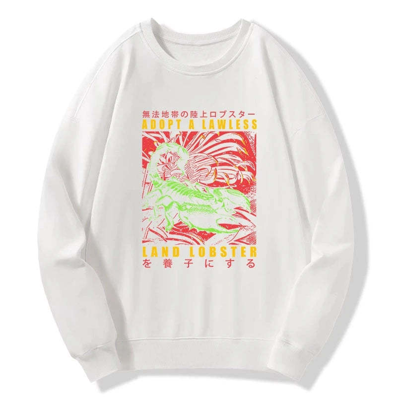 Tokyo-Tiger Adopting A Land Lobster Japanese Sweatshirt