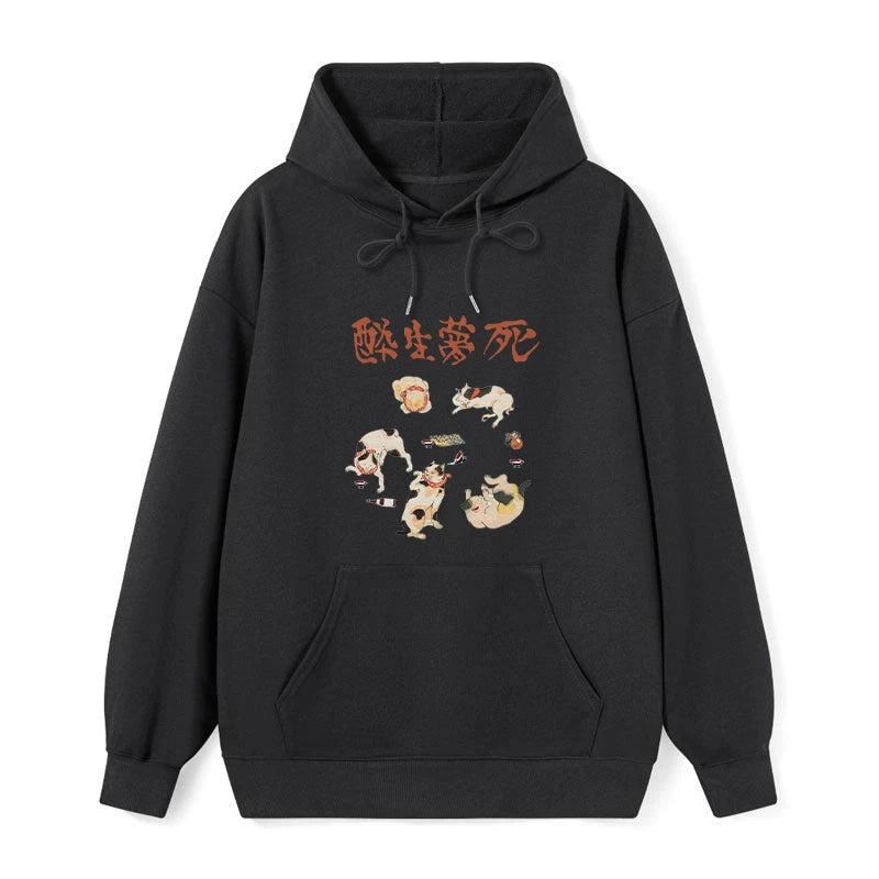 Tokyo-Tiger Drunken Cats Classic Hoodie