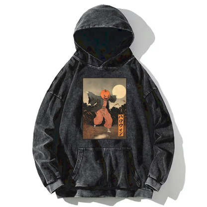 Tokyo-Tiger Japanese Pumpkin Monster Washed Hoodie