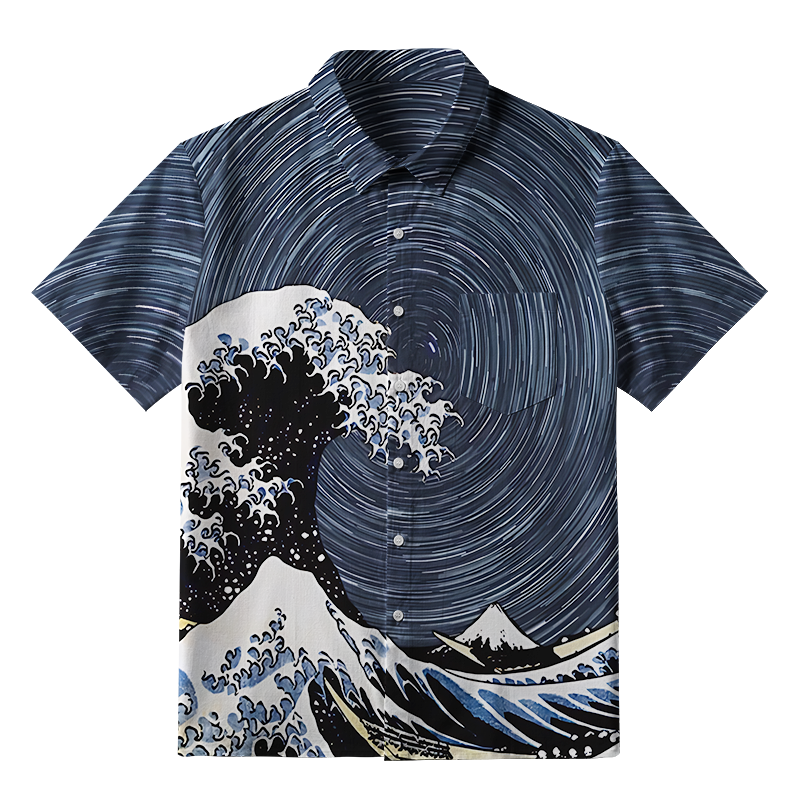 Tokyo-Tiger Great Wave Button-up Shirt