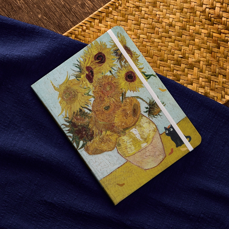 Tokyo-Tiger Sunflower And Black Cat Notebook