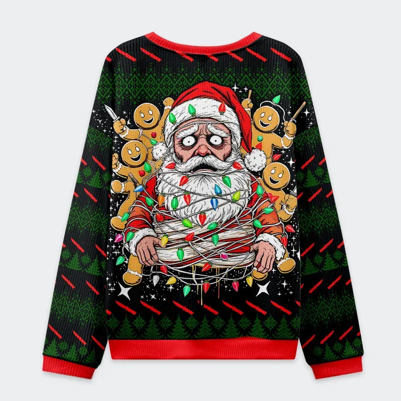 Tokyo-Tiger Santa Claus Got Tangled Up Christmas Ugly Sweatshirt