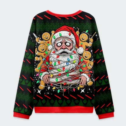 Tokyo-Tiger Santa Claus Got Tangled Up Christmas Ugly Sweatshirt