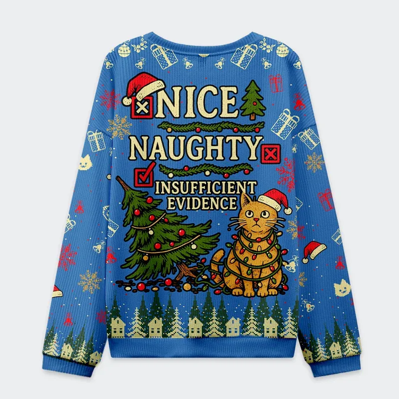 Tokyo-Tiger Naughty Cat Christmas Ugly Sweatshirt