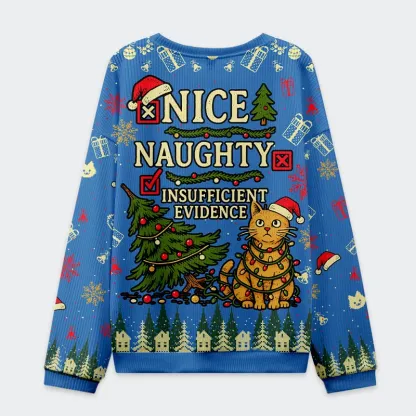Tokyo-Tiger Naughty Cat Christmas Ugly Sweatshirt