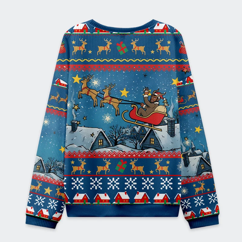 Tokyo-Tiger Goodbye Krampus Christmas Ugly Sweatshirt