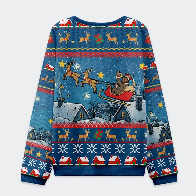 Tokyo-Tiger Goodbye Krampus Christmas Ugly Sweatshirt