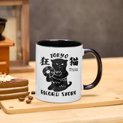 Tokyo-Tiger Record Store Cat CD Mug